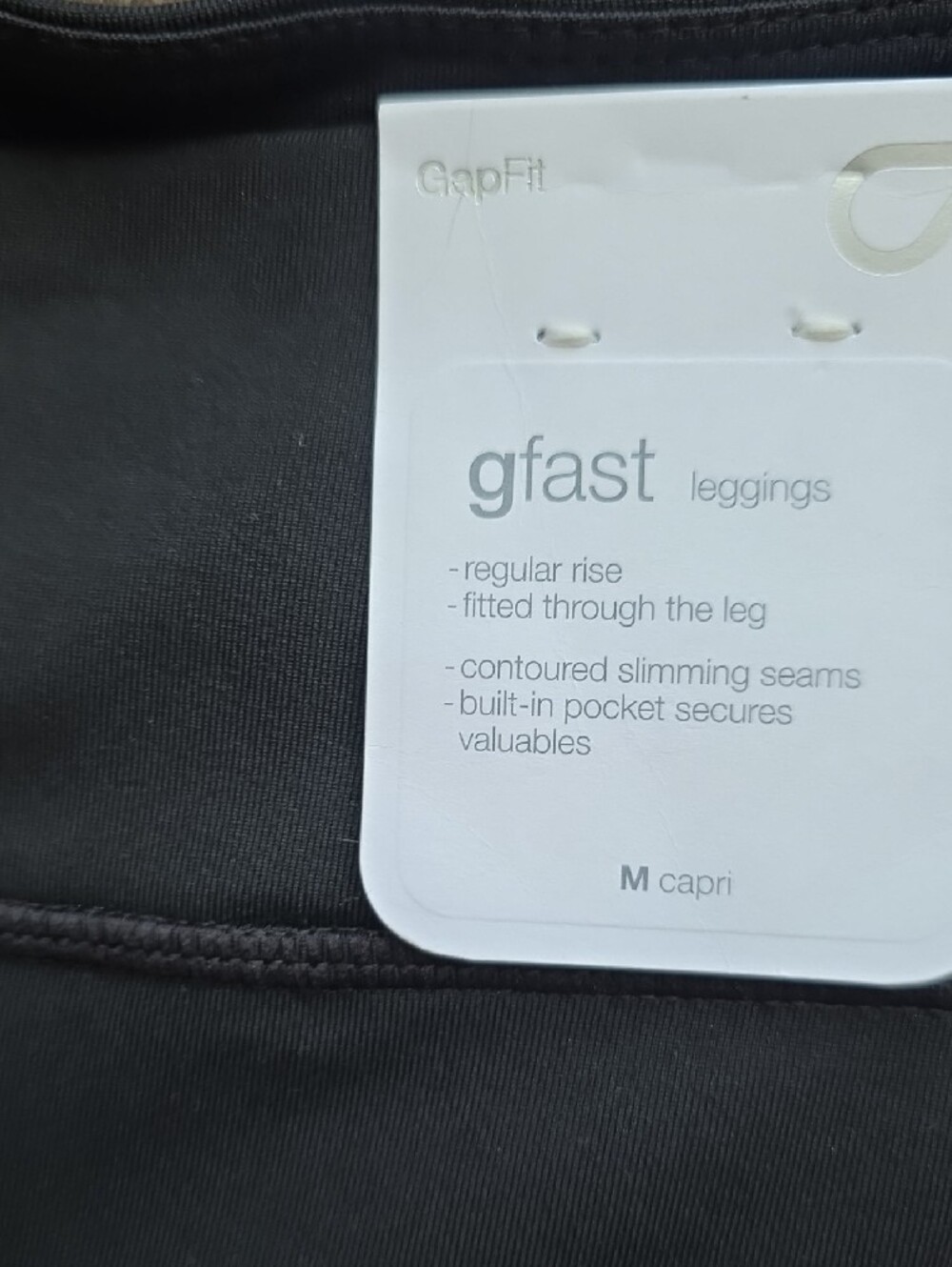 GAP Fit gfast Black Capri Leggings with Wide Waistband - Picture 2 of 11